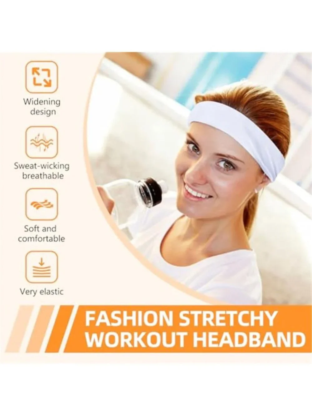 Headbands for Women 8PCS, Summer-Exclusive Elastic Non Slip Hair Head Bands